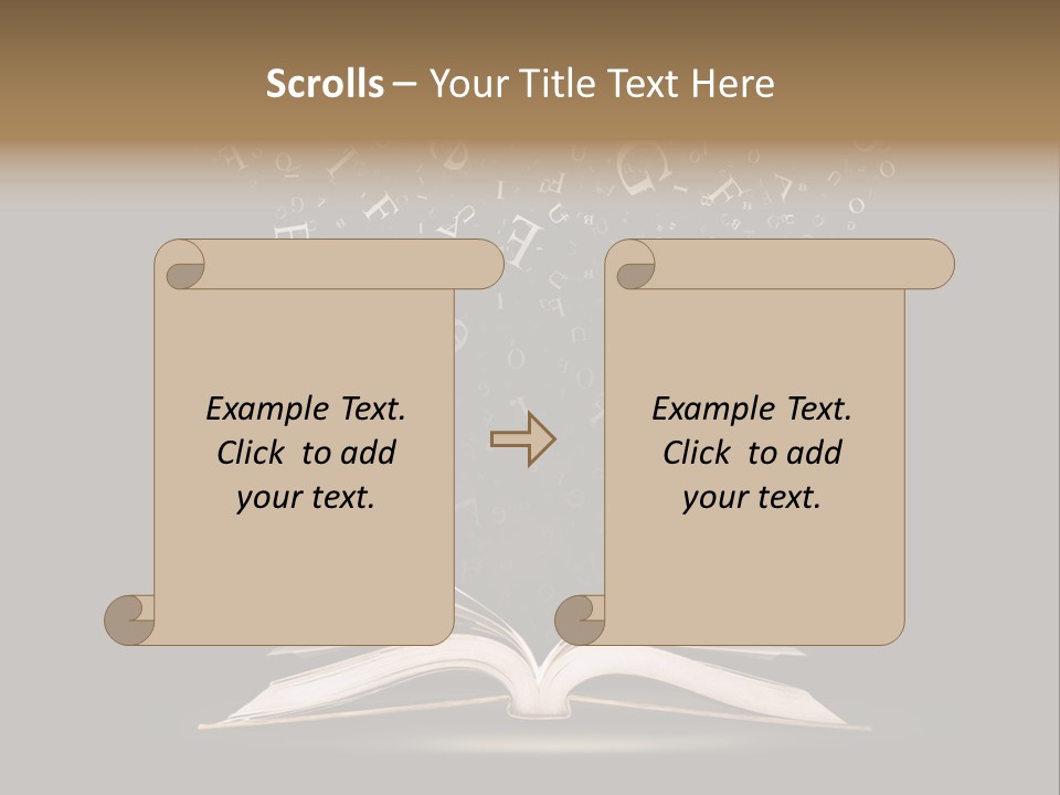 Alphabet Message Literature PowerPoint Template