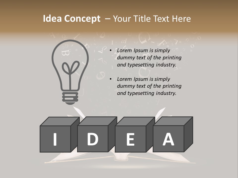 Alphabet Message Literature PowerPoint Template