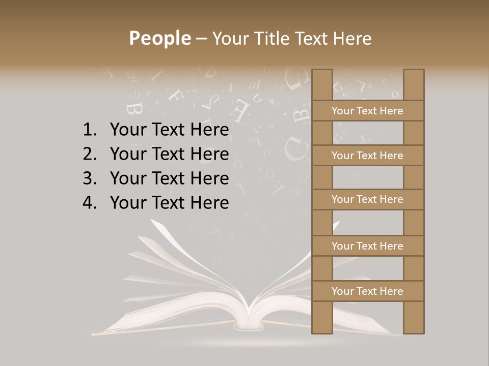 Alphabet Message Literature PowerPoint Template