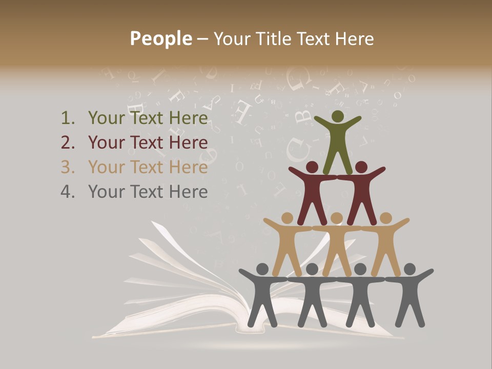 Alphabet Message Literature PowerPoint Template