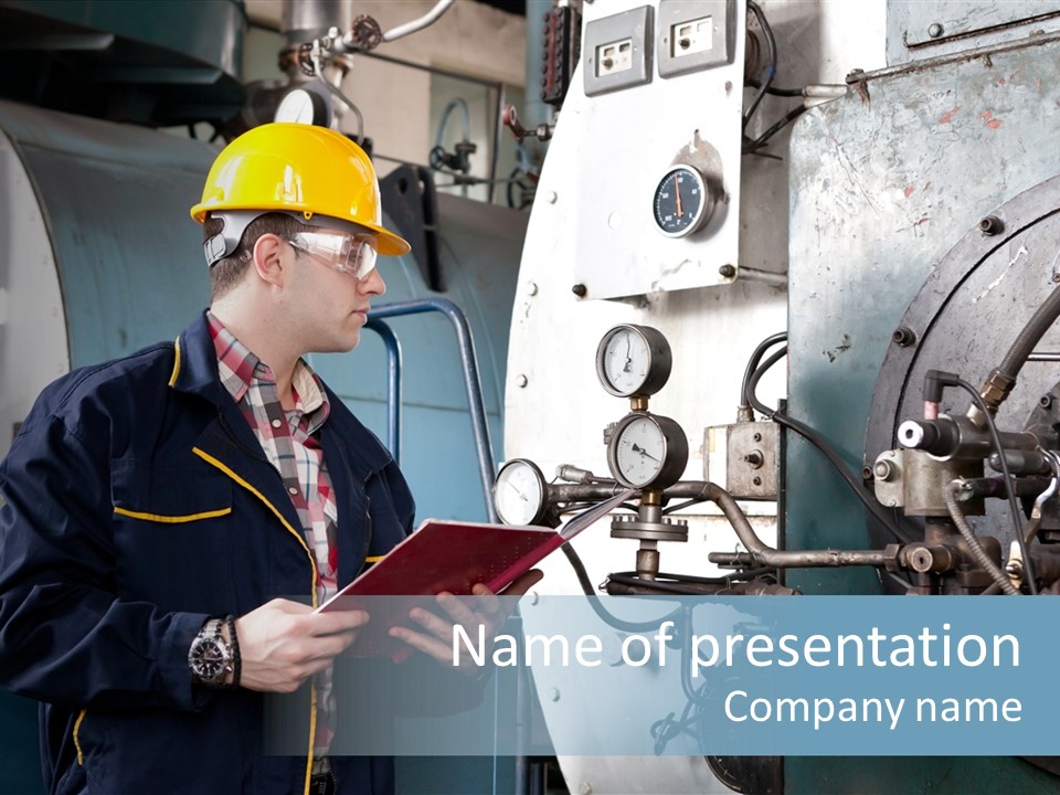 Hardhat Steel Young  PowerPoint Template