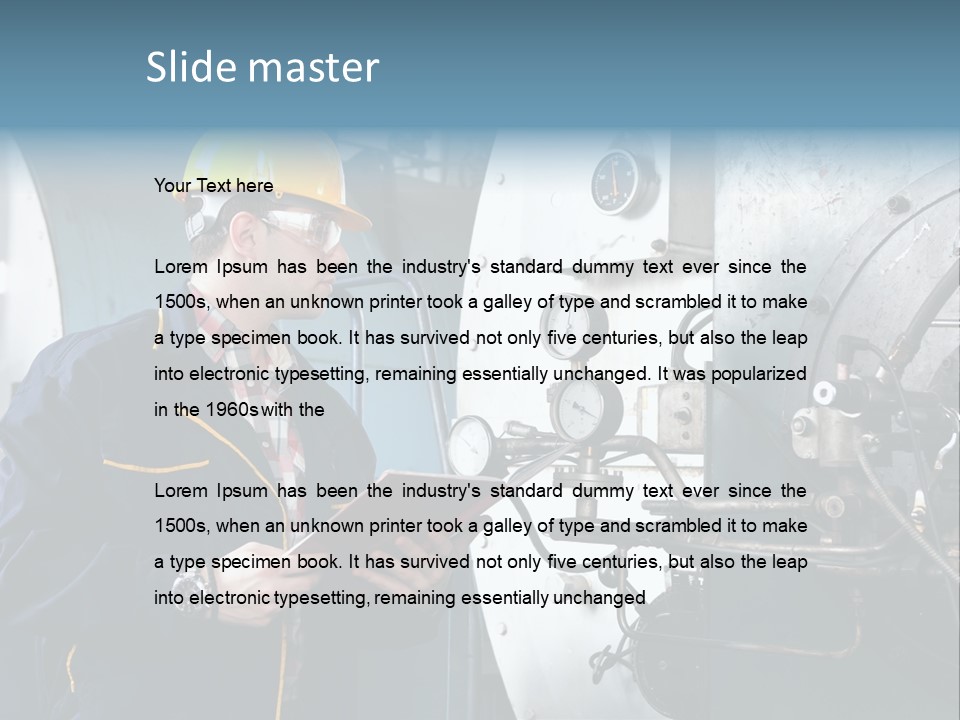 Hardhat Steel Young  PowerPoint Template