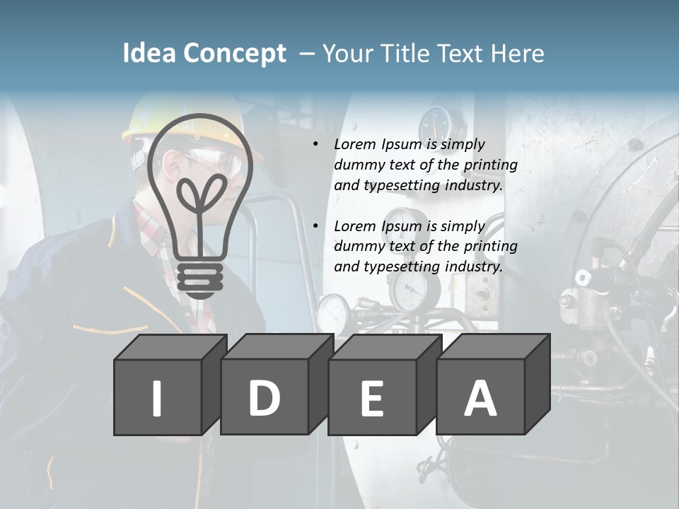 Hardhat Steel Young  PowerPoint Template