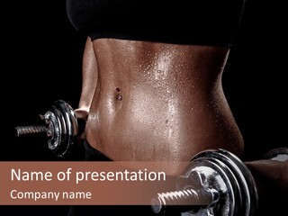 Lady Aerobic Toning PowerPoint Template