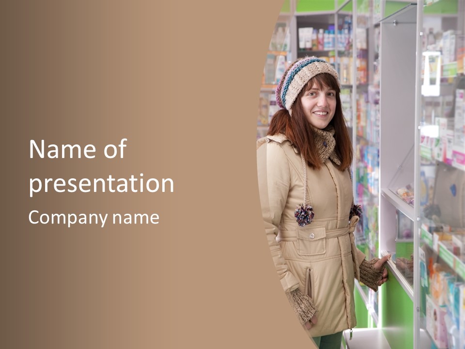 Retail Woman Customer PowerPoint Template