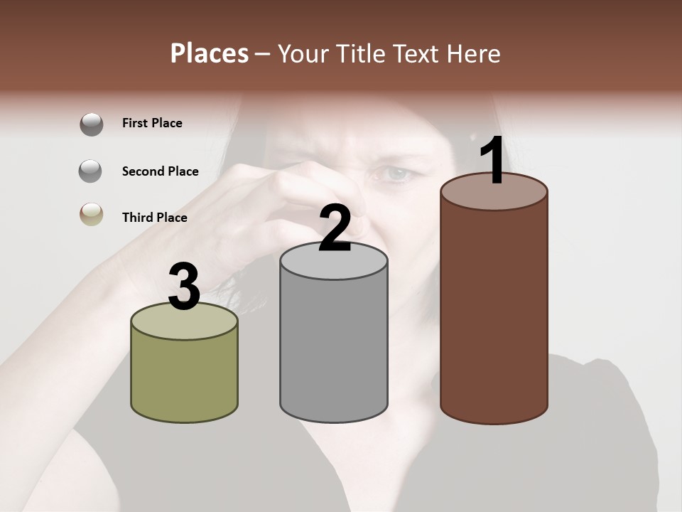 Grey Background Bad Smell Disappointment PowerPoint Template