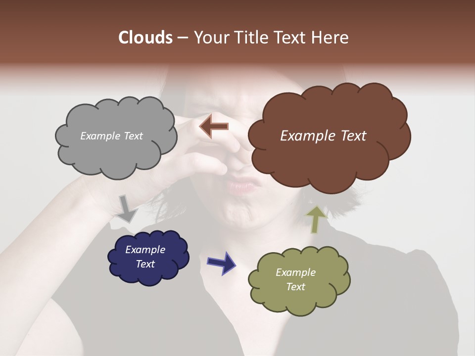 Grey Background Bad Smell Disappointment PowerPoint Template