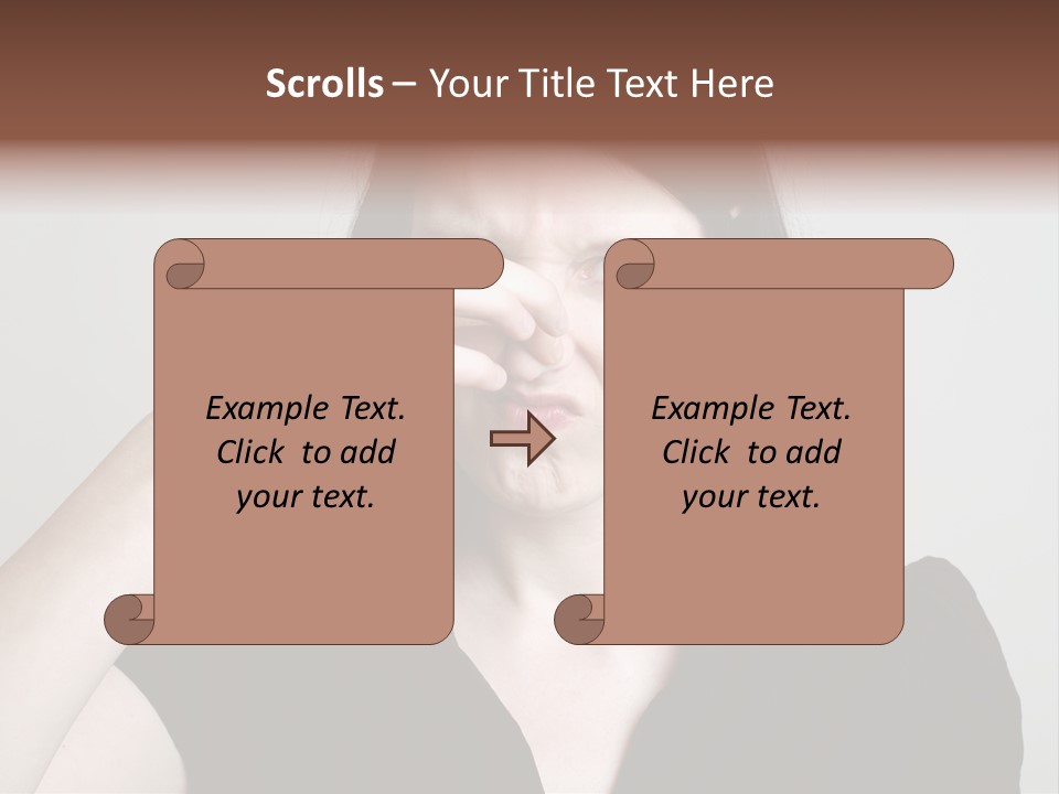 Grey Background Bad Smell Disappointment PowerPoint Template