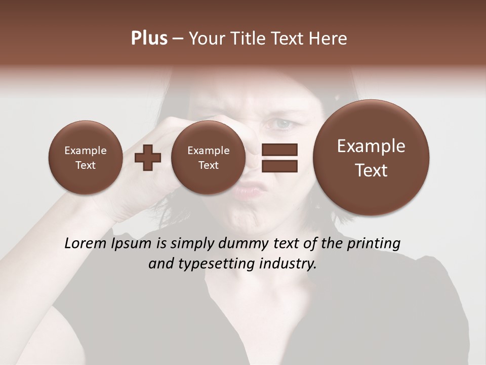 Grey Background Bad Smell Disappointment PowerPoint Template