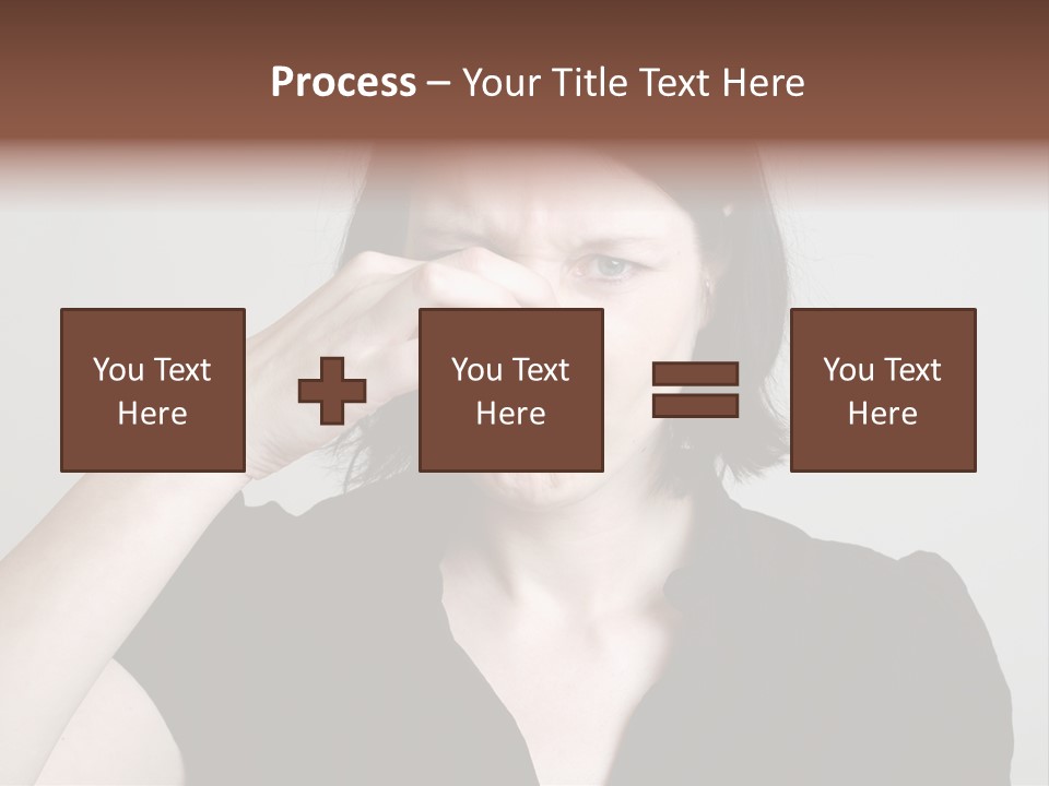 Grey Background Bad Smell Disappointment PowerPoint Template