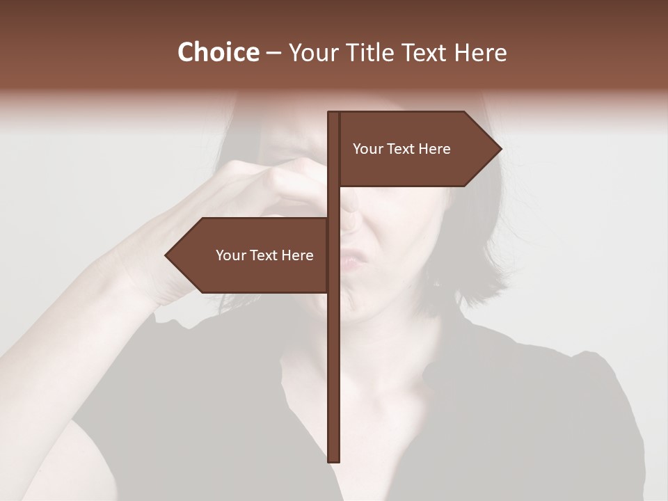 Grey Background Bad Smell Disappointment PowerPoint Template