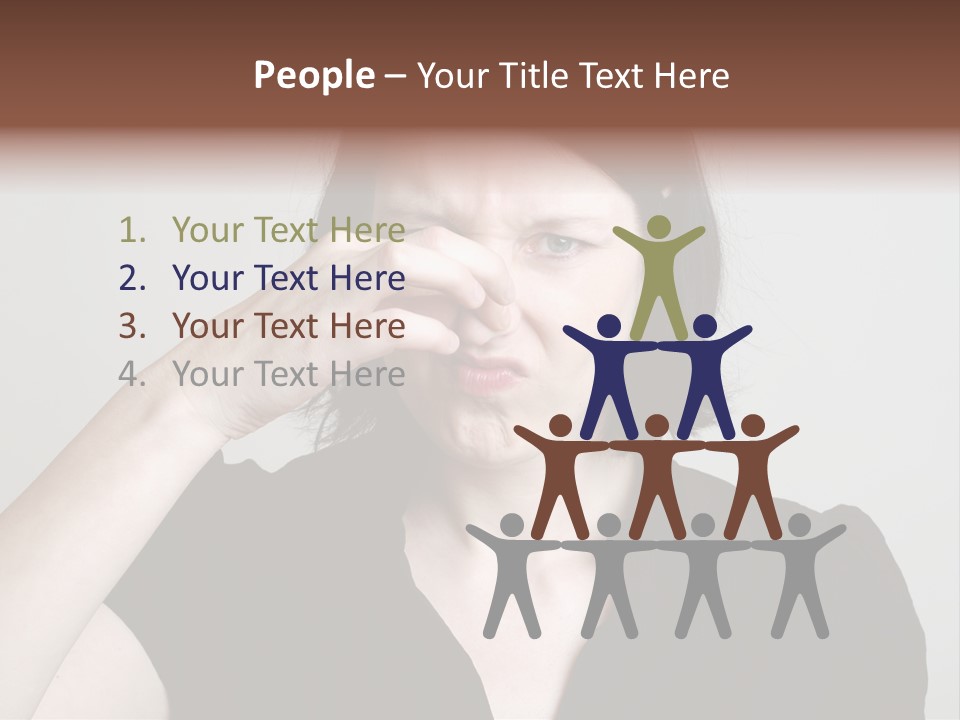 Grey Background Bad Smell Disappointment PowerPoint Template