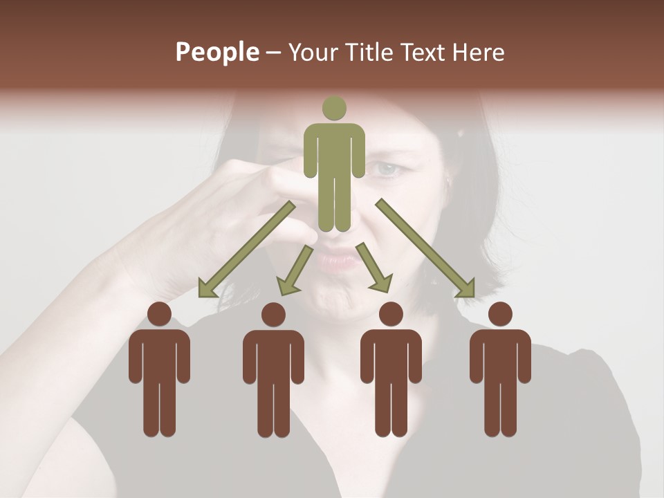 Grey Background Bad Smell Disappointment PowerPoint Template