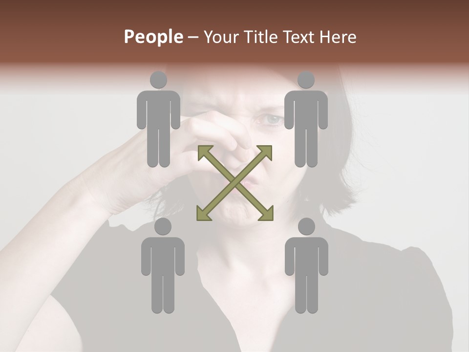 Grey Background Bad Smell Disappointment PowerPoint Template