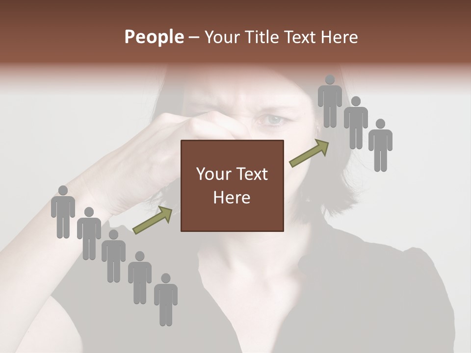 Grey Background Bad Smell Disappointment PowerPoint Template