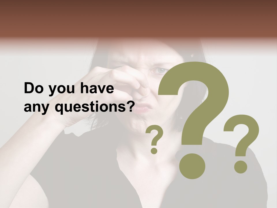 Grey Background Bad Smell Disappointment PowerPoint Template