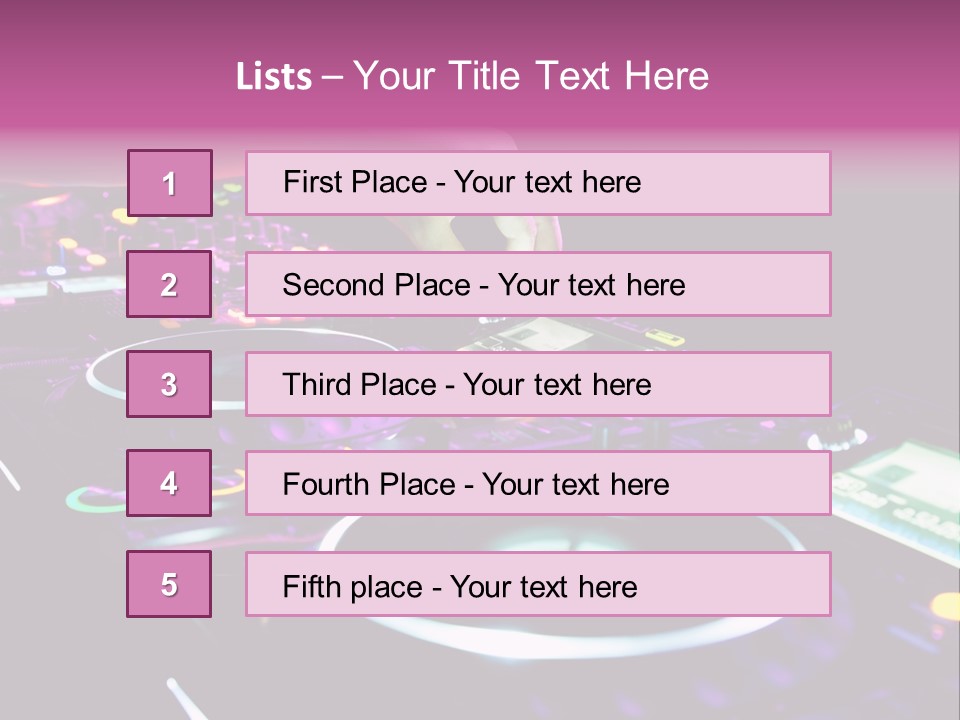 Control Club Channels PowerPoint Template