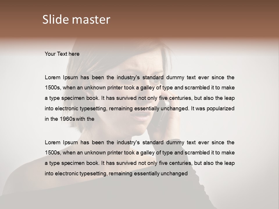 Beautiful Portrait Background PowerPoint Template