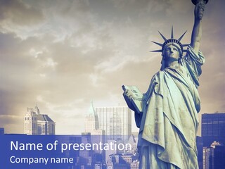 America American Manhattan PowerPoint Template