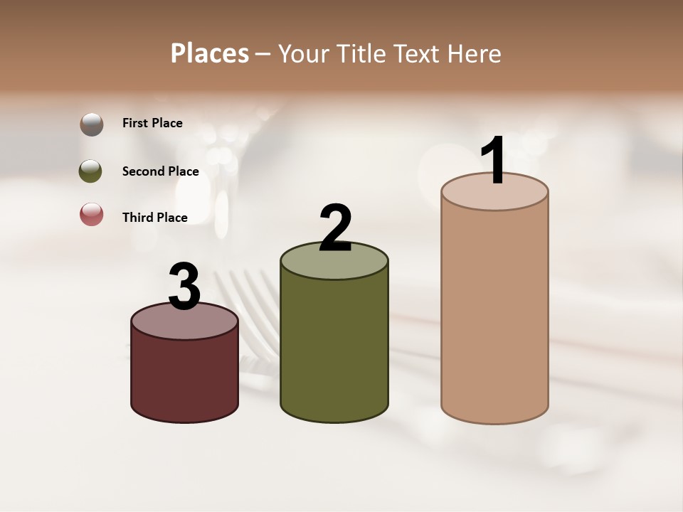 Empty Receptions Silverware PowerPoint Template