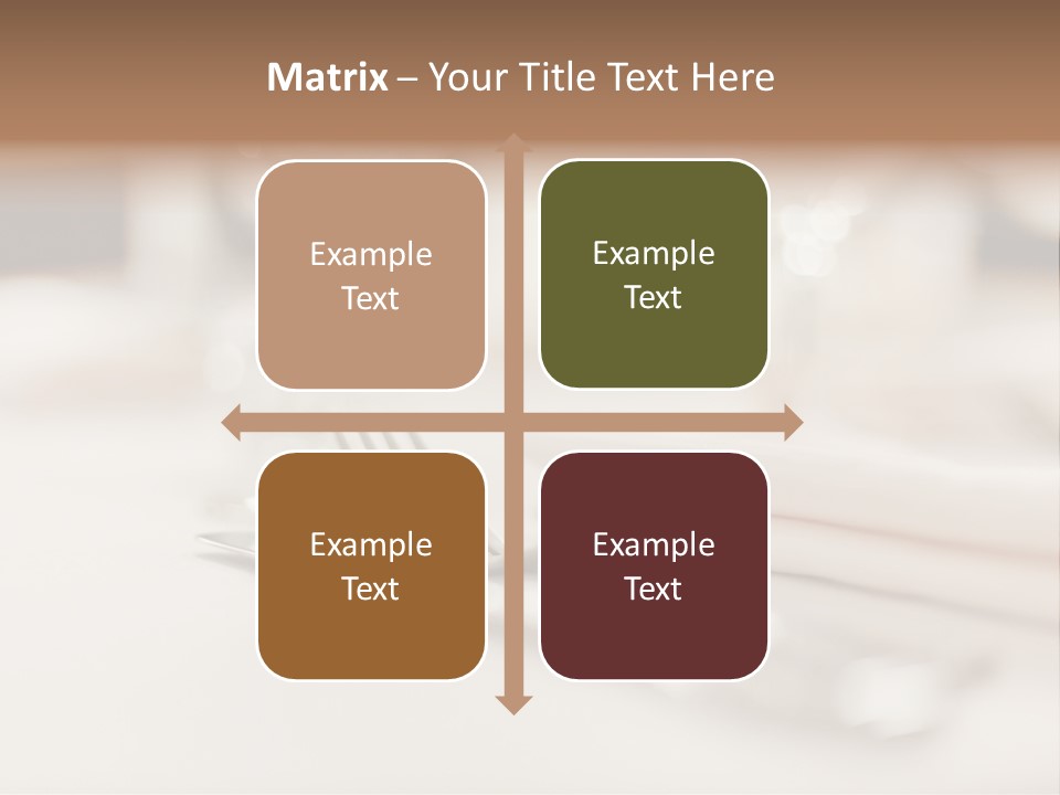 Empty Receptions Silverware PowerPoint Template