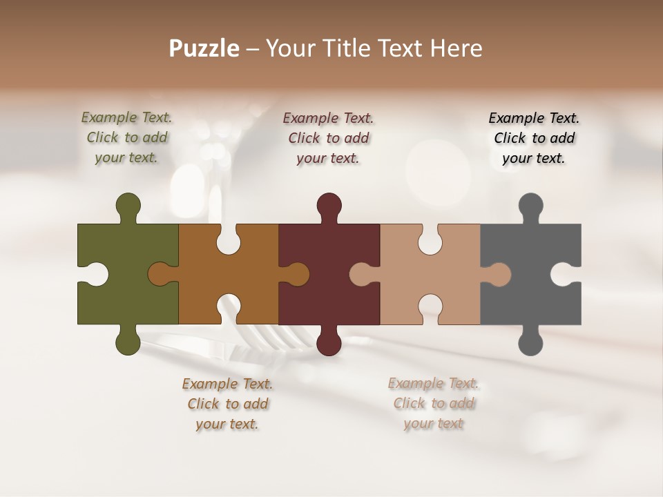 Empty Receptions Silverware PowerPoint Template