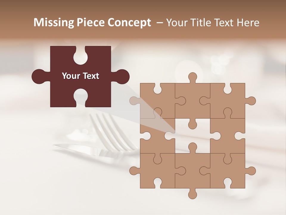 Empty Receptions Silverware PowerPoint Template