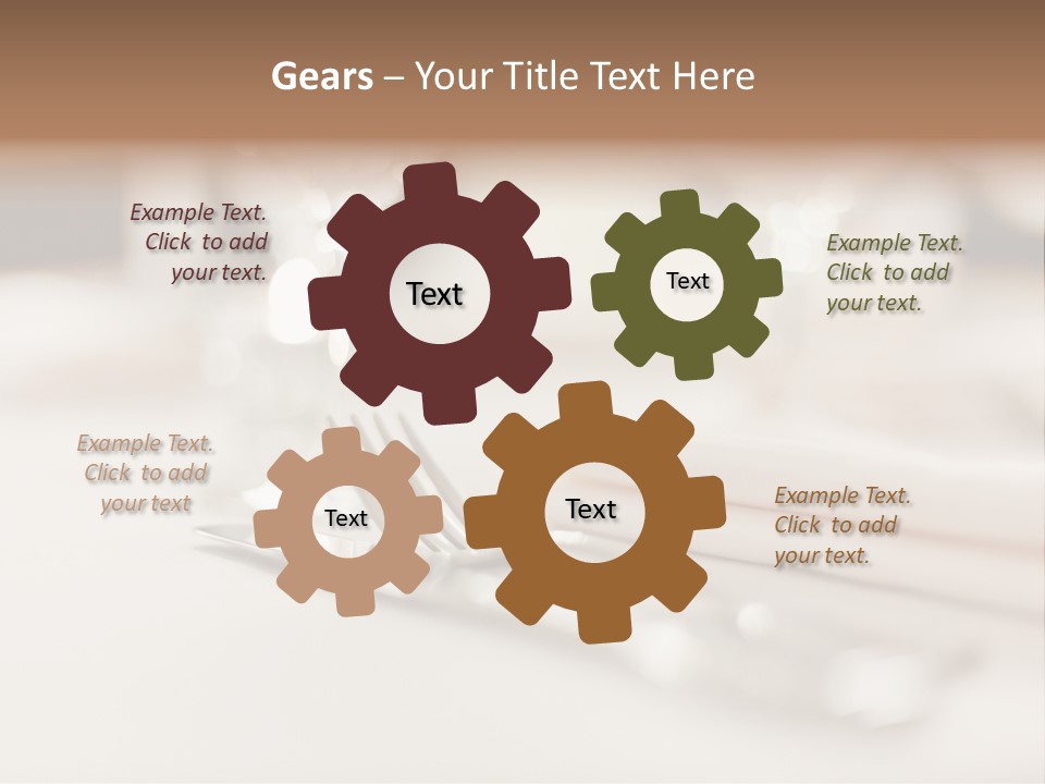 Empty Receptions Silverware PowerPoint Template