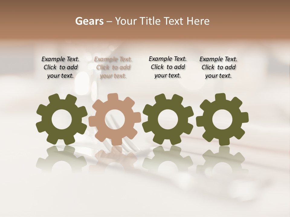 Empty Receptions Silverware PowerPoint Template