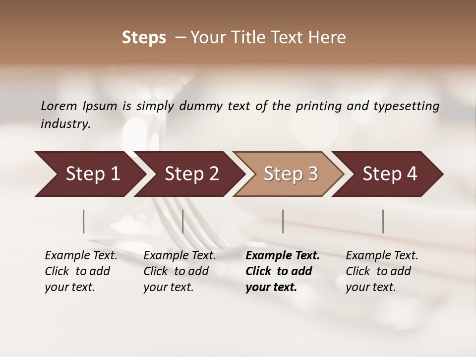 Empty Receptions Silverware PowerPoint Template