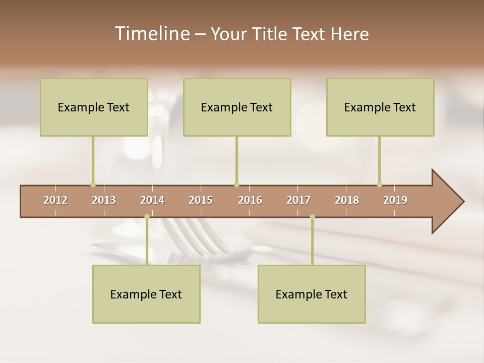 Empty Receptions Silverware PowerPoint Template