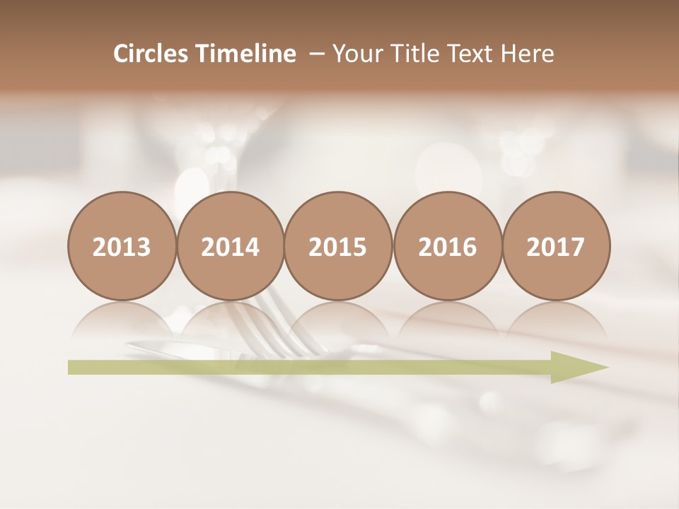 Empty Receptions Silverware PowerPoint Template