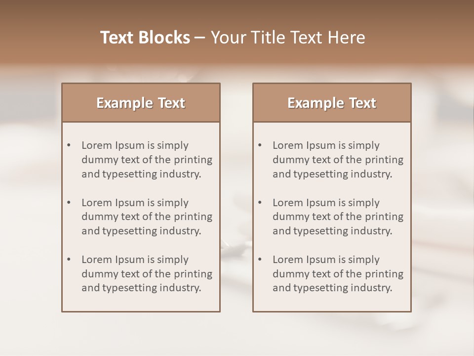 Empty Receptions Silverware PowerPoint Template