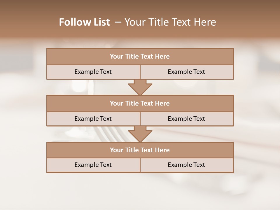 Empty Receptions Silverware PowerPoint Template