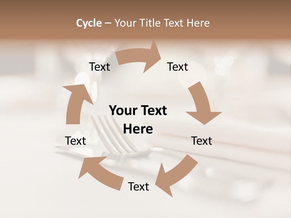 Empty Receptions Silverware PowerPoint Template