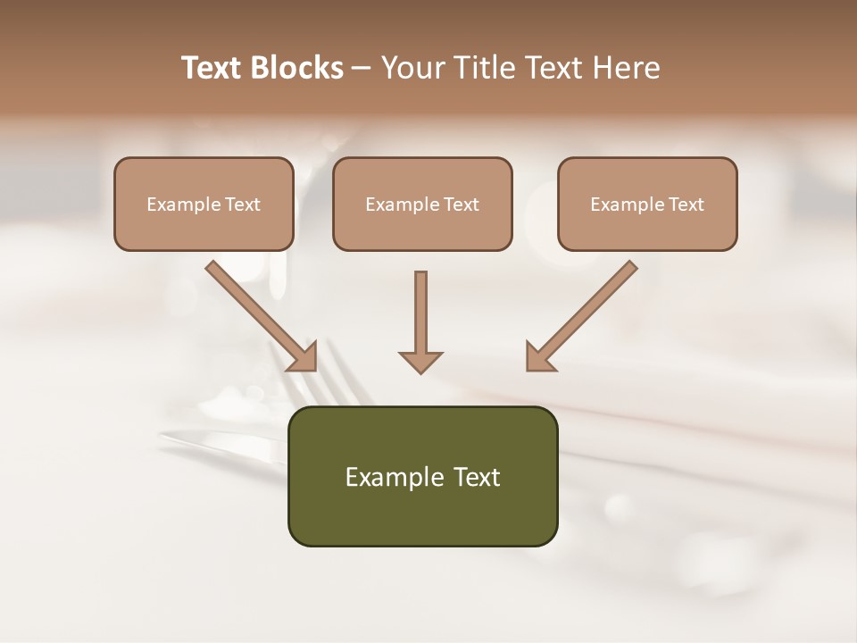 Empty Receptions Silverware PowerPoint Template