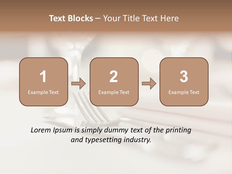 Empty Receptions Silverware PowerPoint Template