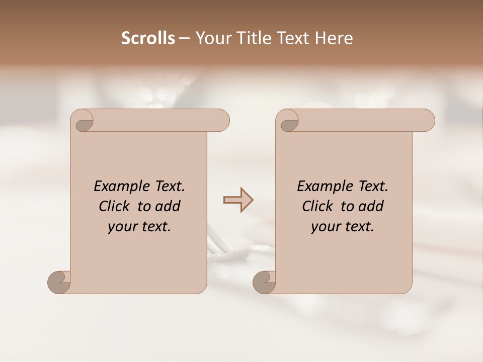 Empty Receptions Silverware PowerPoint Template