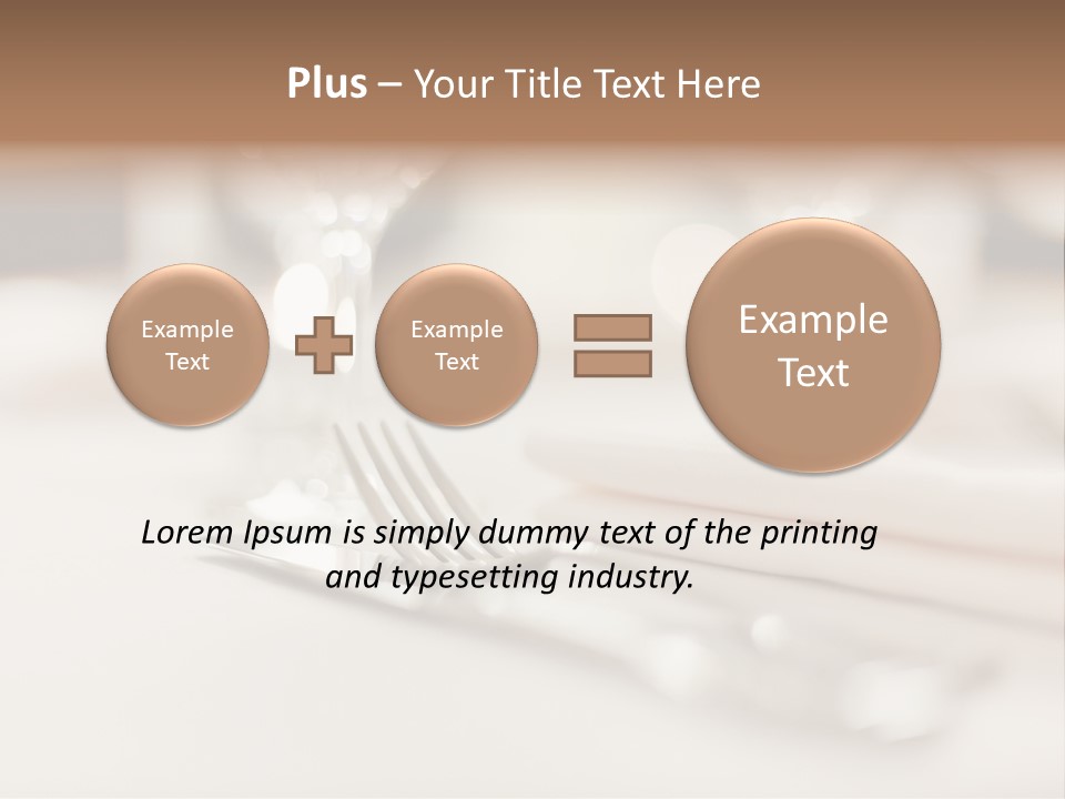 Empty Receptions Silverware PowerPoint Template