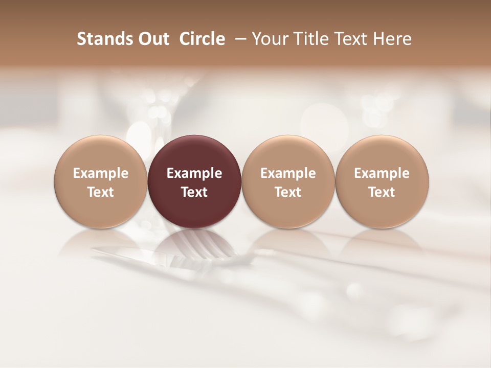 Empty Receptions Silverware PowerPoint Template