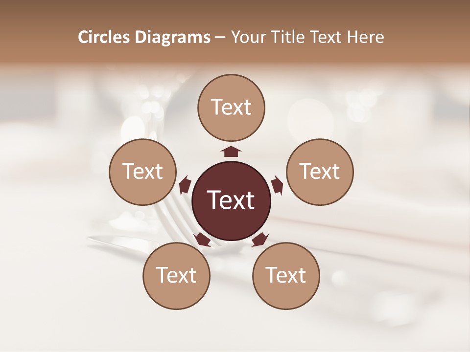 Empty Receptions Silverware PowerPoint Template