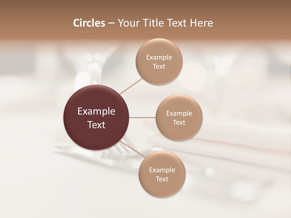 Empty Receptions Silverware PowerPoint Template