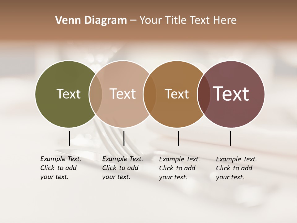 Empty Receptions Silverware PowerPoint Template