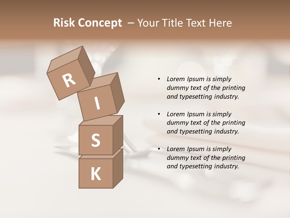 Empty Receptions Silverware PowerPoint Template