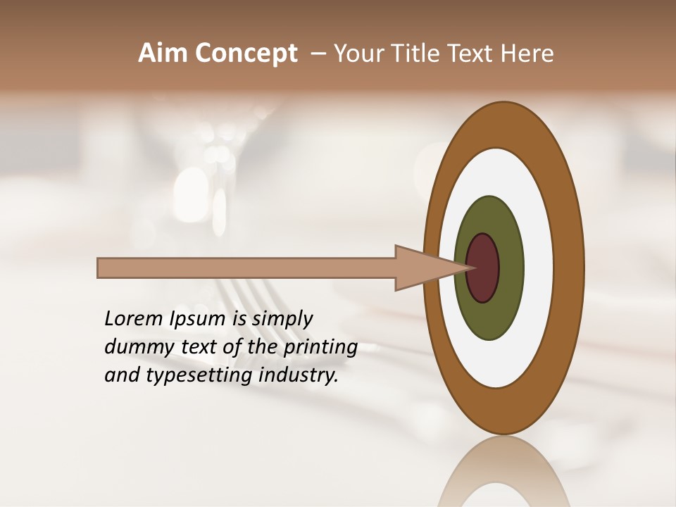 Empty Receptions Silverware PowerPoint Template