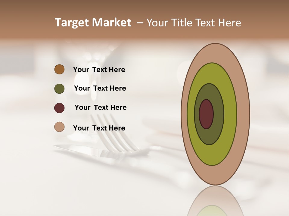 Empty Receptions Silverware PowerPoint Template