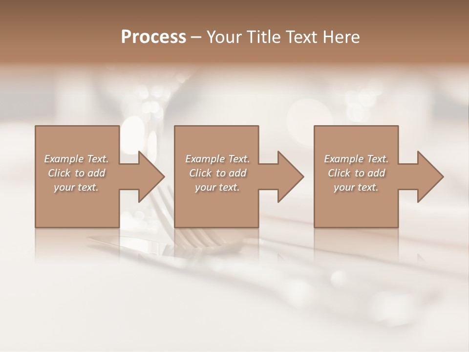 Empty Receptions Silverware PowerPoint Template
