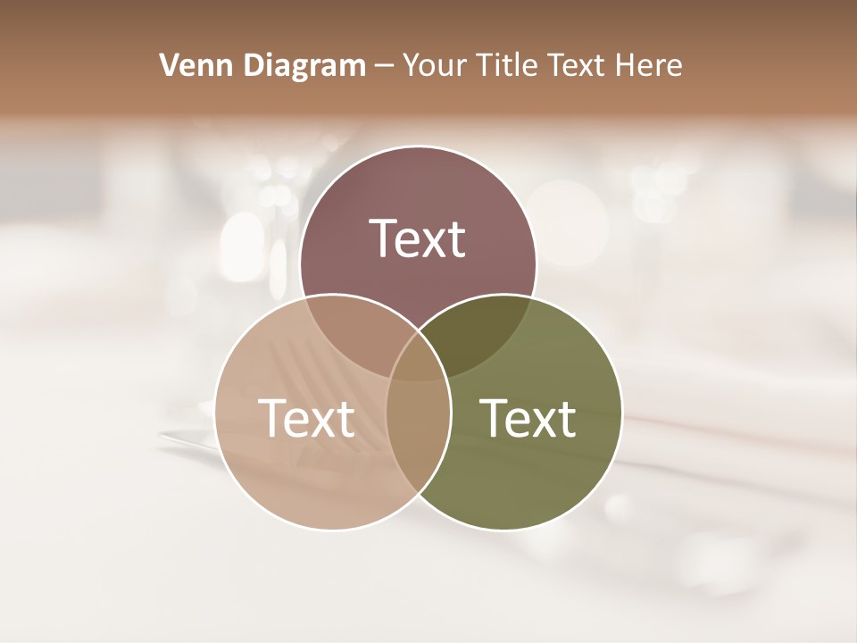 Empty Receptions Silverware PowerPoint Template