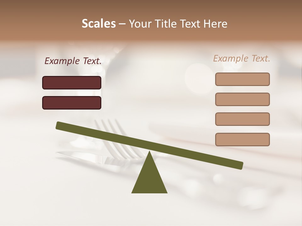 Empty Receptions Silverware PowerPoint Template