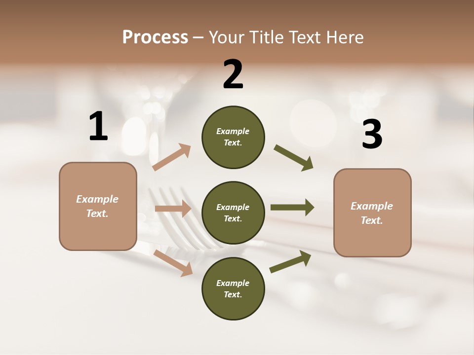 Empty Receptions Silverware PowerPoint Template
